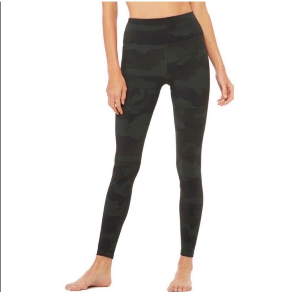 Alo Yoga High-Waist Camo Vapor Leggings Small active athletic performance black